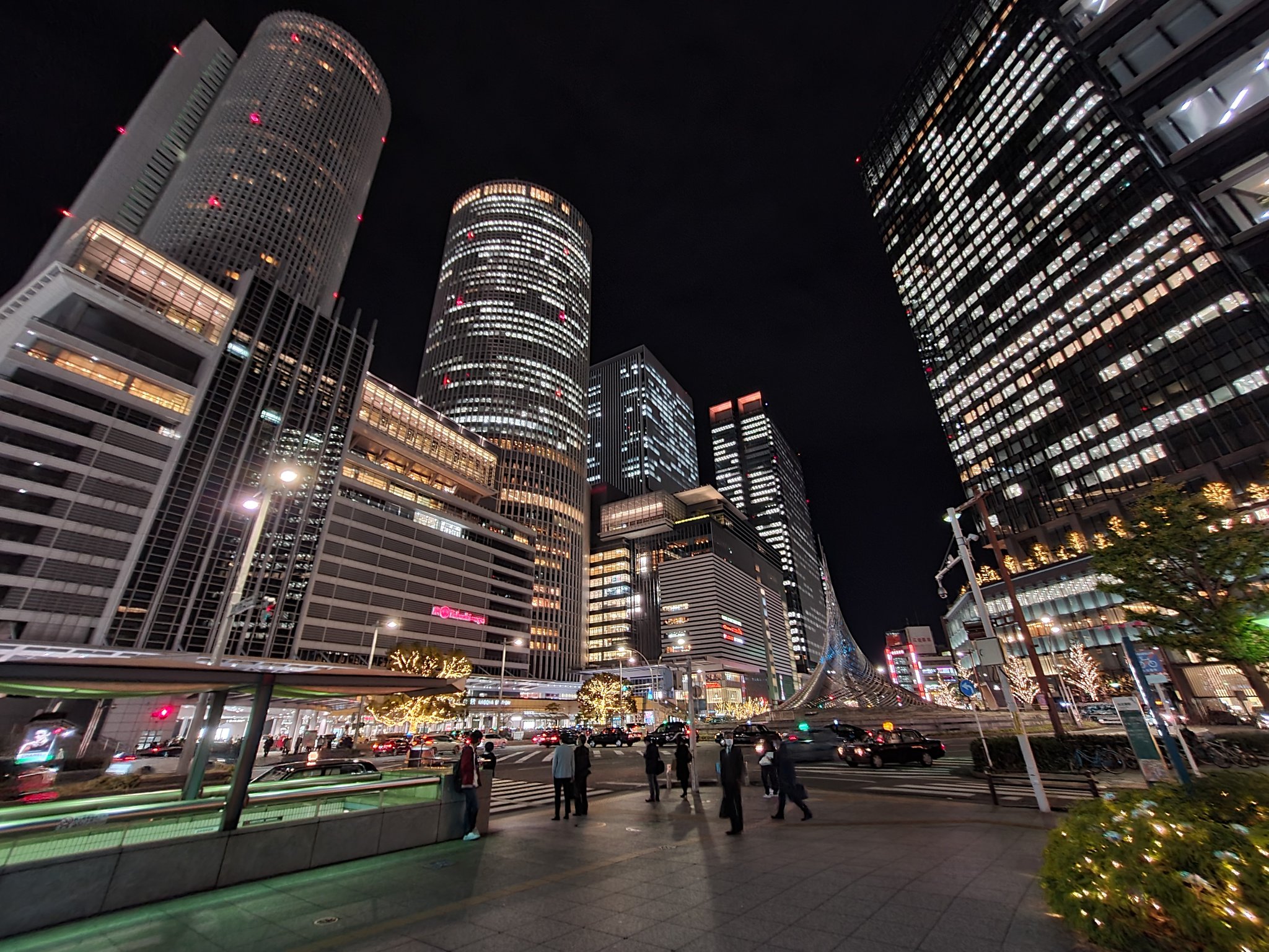 Nagoya station at night